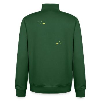 Étoiles Paillettes - Sweat zippé unisexe en coton bio Stanley/Stella - vert bouteille - Dos - AI Model Male 185 dark (185cm)