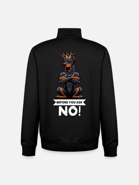 Before You Ask Dobermann Dobermannbesitzer - Unisex Organic Zip Sweatshirt by Stanley/Stella - black