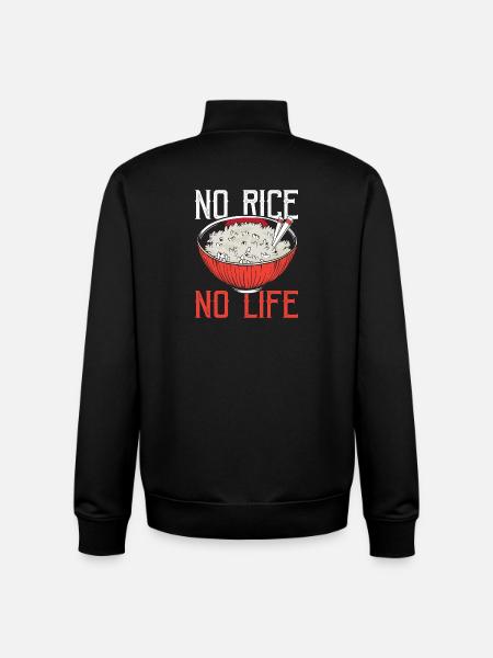 Rice Lovers Asian Cuisine Asia Rice - Unisex Organic Zip Sweatshirt by Stanley/Stella - black