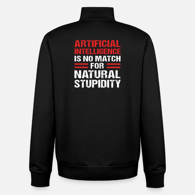 Artificial Intelligence GPT - Unisex Organic Zip Sweatshirt by Stanley/Stella - black