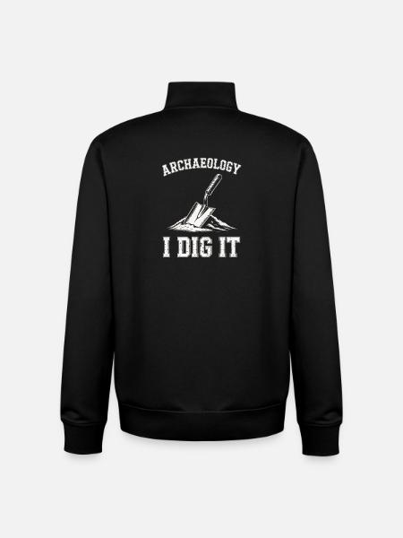 Archaeology I Dig It Trowel Design - Unisex Organic Zip Sweatshirt by Stanley/Stella - black