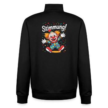 Clown Kostüm Stimmung Konfetti Karneval Köln lusti - Unisex Organic Zip Sweatshirt von Stanley/Stella - Schwarz - Hinten - AI Model Male 185 light (185cm)