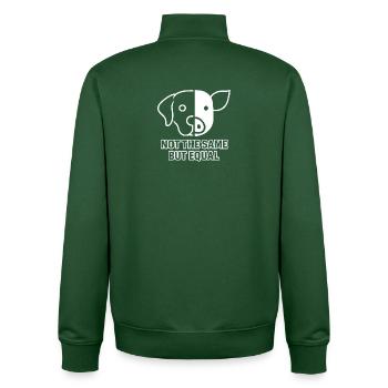 Dog Pig - Unisex Organic Zip Sweatshirt by Stanley/Stella - bottle green - Back - AI Model Male 185 dark (185cm)
