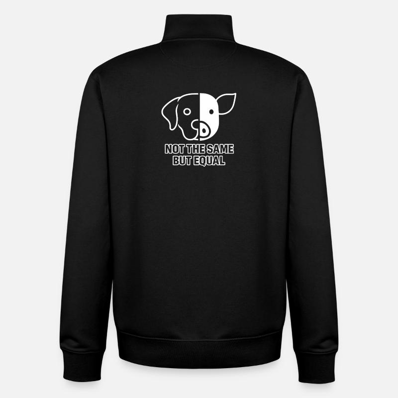 Chien Cochon - Sweat zippé unisexe en coton bio Stanley/Stella - noir