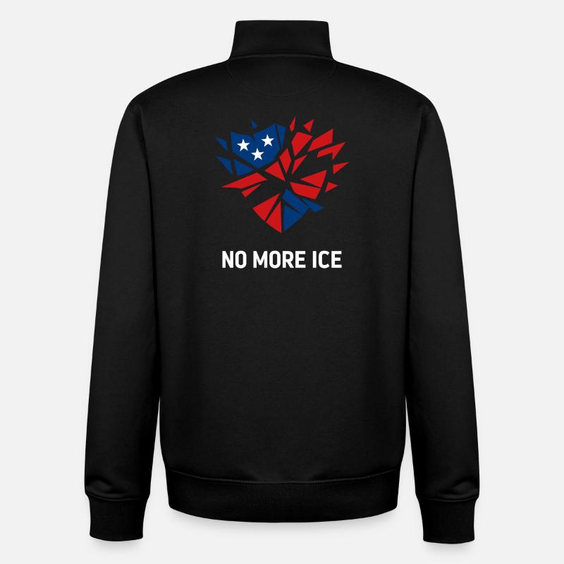 Stoppt die Abschiebung Protest Herz - Unisex Organic Zip Sweatshirt von Stanley/Stella - Schwarz