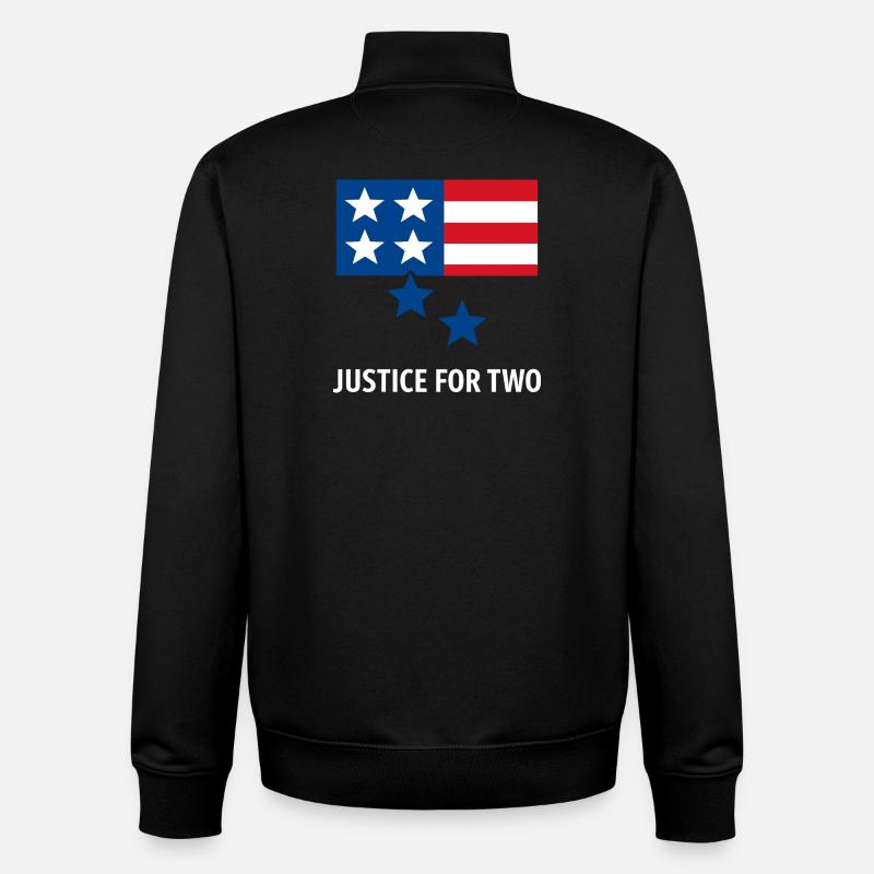 Justice For Two - Unisex Organic Zip Sweatshirt by Stanley/Stella - black
