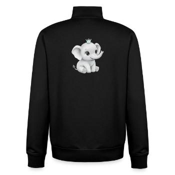 Royal baby elephant - Unisex Organic Zip Sweatshirt by Stanley/Stella - black - Back - AI Model Male 185 light (185cm)