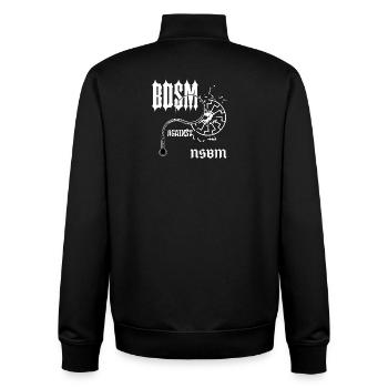 Contraste gothique BDSM - Sweat zippé unisexe en coton bio Stanley/Stella - noir - Dos - AI Model Male 185 light (185cm)