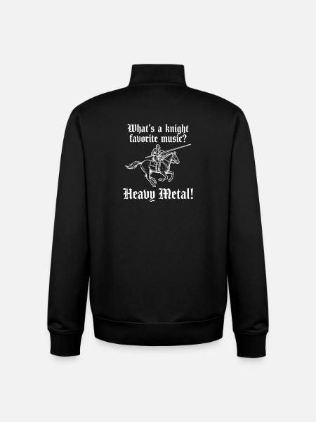 Heavy Metal Knight – Funny Knight Design - Unisex Organic Zip Sweatshirt by Stanley/Stella - black