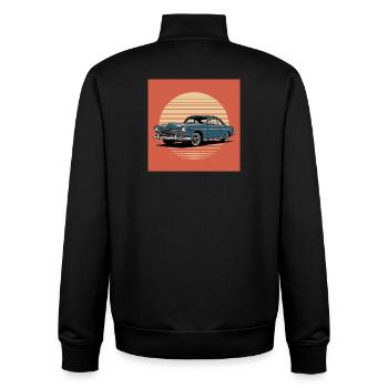 Sunset Drive Oldtimer - Unisex Organic Zip Sweatshirt von Stanley/Stella - Schwarz - Hinten - AI Model Male 185 light (185cm)
