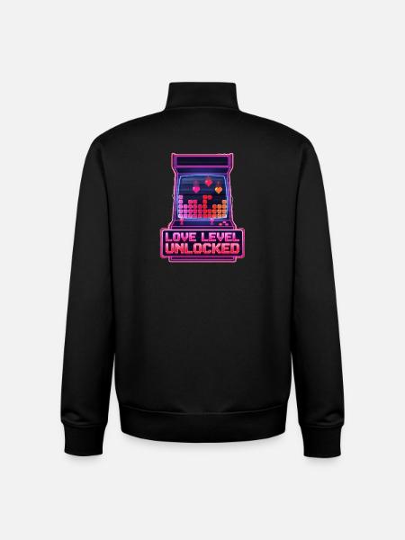 Love Level freigeschaltetes Arcade-Retro-Videospiel - Unisex Organic Zip Sweatshirt von Stanley/Stella - Schwarz