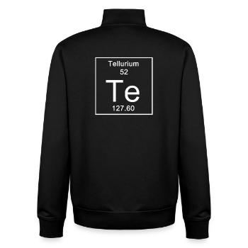 Tableau périodique de la chimie Te - Sweat zippé unisexe en coton bio Stanley/Stella - noir - Dos - AI Model Male 185 light (185cm)