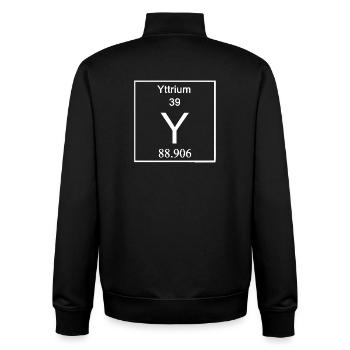 Tableau périodique de la chimie Y - Sweat zippé unisexe en coton bio Stanley/Stella - noir - Dos - AI Model Male 185 light (185cm)