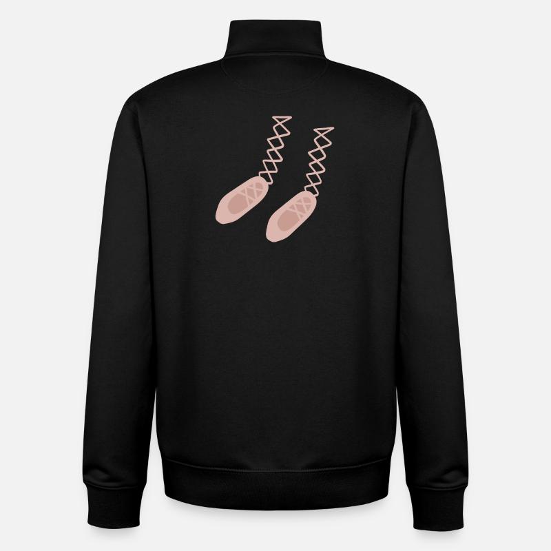 Pantoufles de ballet - Sweat zippé unisexe en coton bio Stanley/Stella - noir