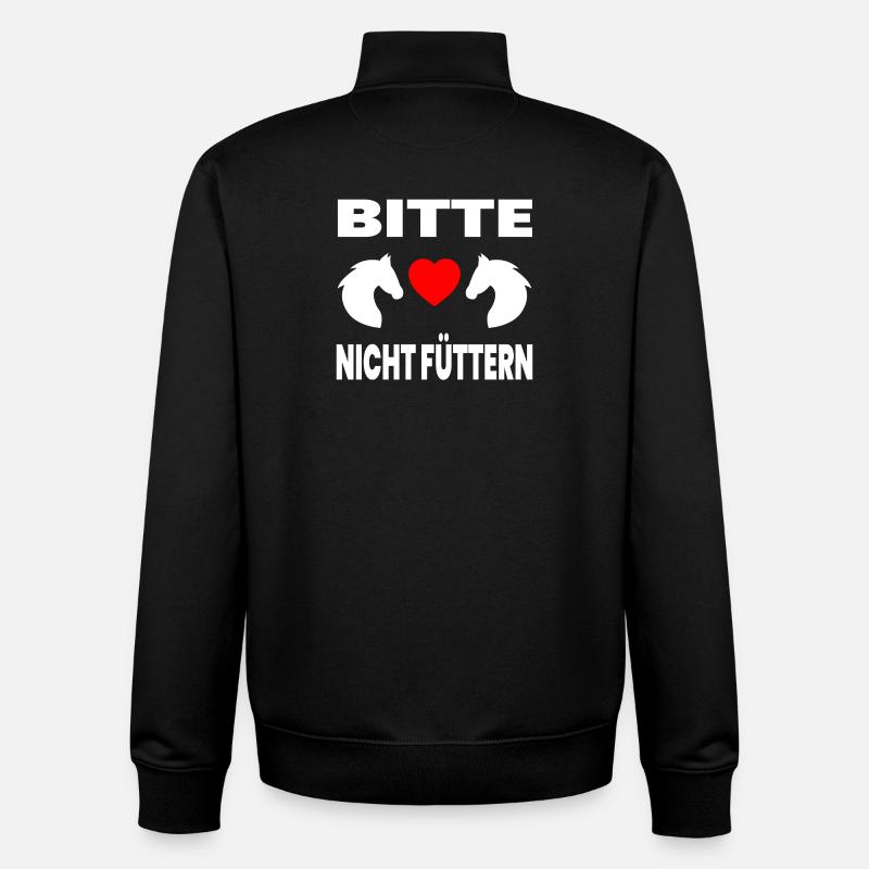 Pferde - Unisex Organic Zip Sweatshirt von Stanley/Stella - Schwarz