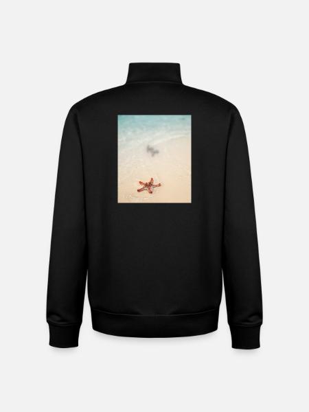 Liebe am Strand und Seesterne - Unisex Organic Zip Sweatshirt von Stanley/Stella - Schwarz