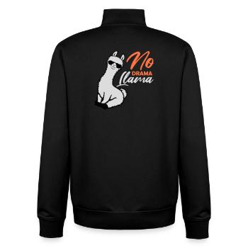 No Drama Lama Cool Sonnenbrille Sitzend Entspannt - Unisex Organic Zip Sweatshirt von Stanley/Stella - Schwarz - Hinten - AI Model Male 185 light (185cm)