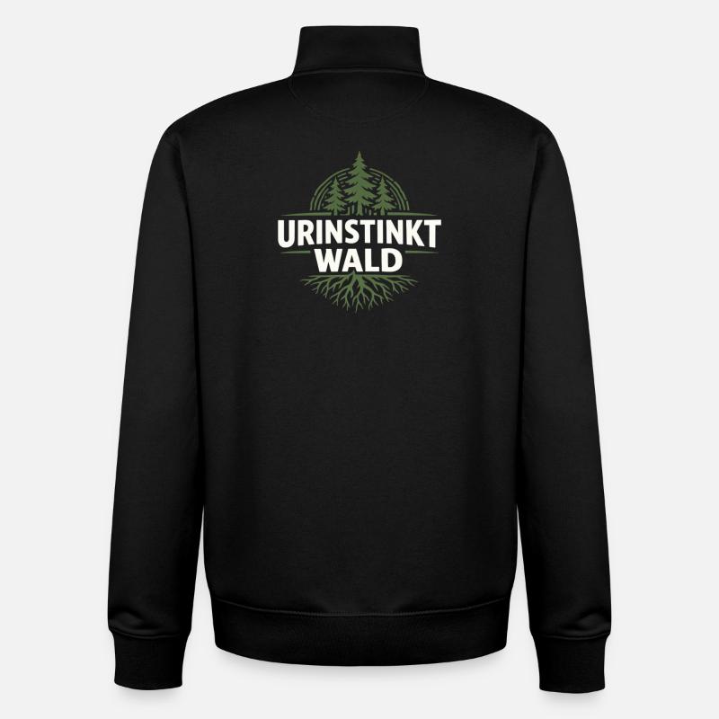 Urinstinkt Wald Emblem - Unisex Organic Zip Sweatshirt von Stanley/Stella - Schwarz
