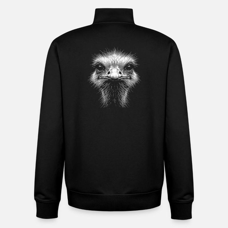 Straußenkopf  - Unisex Organic Zip Sweatshirt von Stanley/Stella - Schwarz