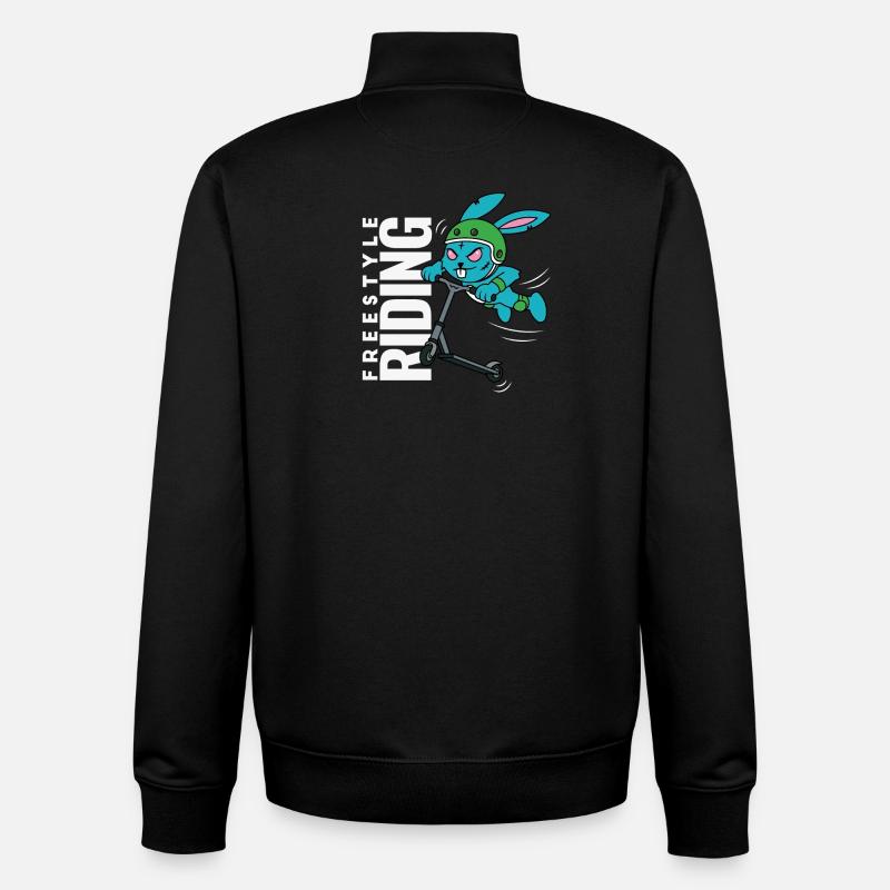 Freestyle Bunny - Unisex Organic Zip Sweatshirt von Stanley/Stella - Schwarz