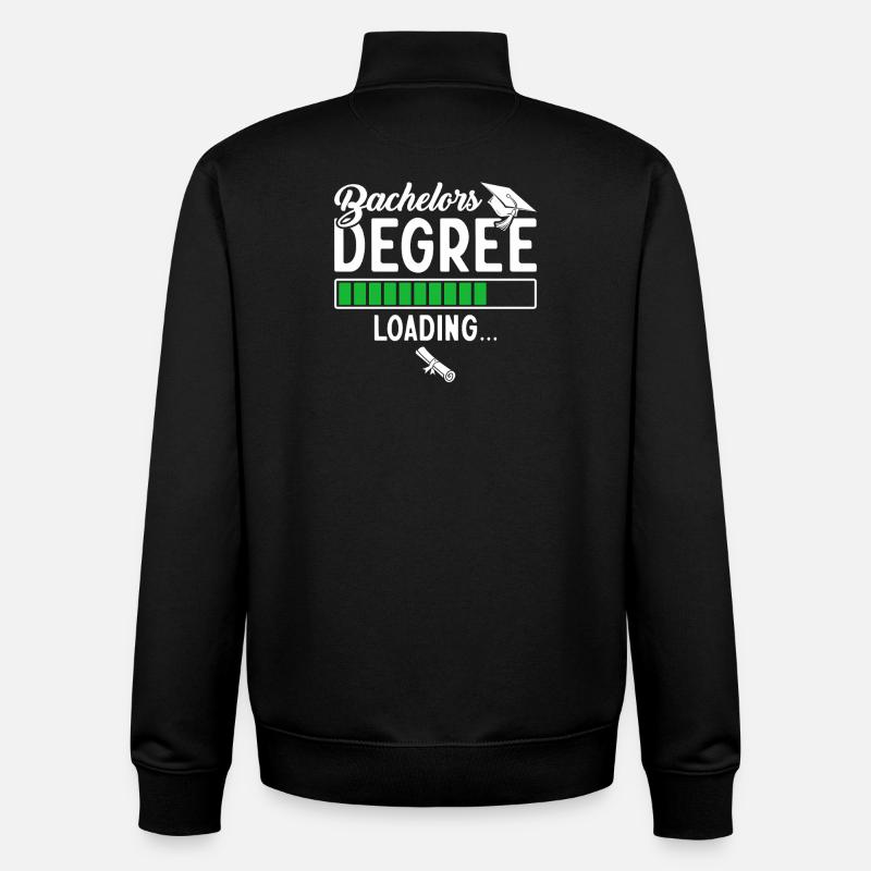 Bachelors Degree Loading - Unisex Organic Zip Sweatshirt by Stanley/Stella - black