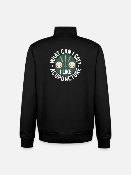 Acupuncture Chinese Medicine Health - Unisex Organic Zip Sweatshirt by Stanley/Stella - black