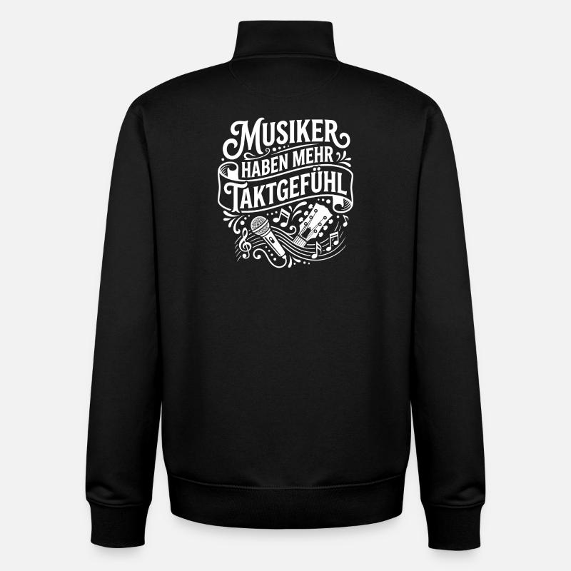 Musicians have more tact - Unisex Organic Zip Sweatshirt by Stanley/Stella - black
