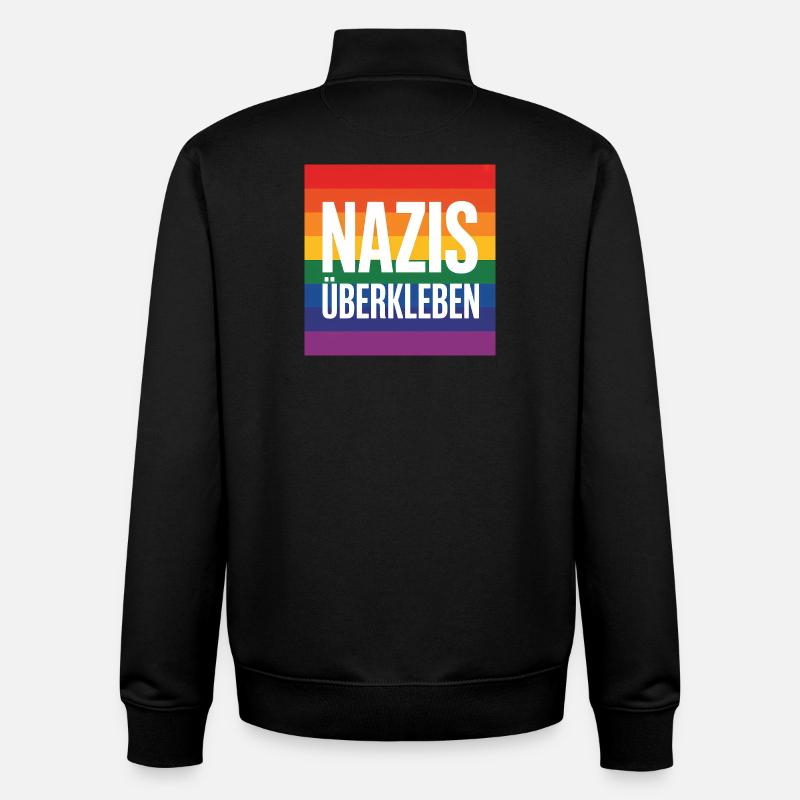 Nazis überkleben - Antifa Tee - Unisex Organic Zip Sweatshirt von Stanley/Stella - Schwarz
