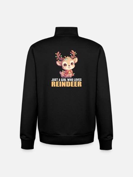 Reindeer Reindeer - Unisex Organic Zip Sweatshirt by Stanley/Stella - black