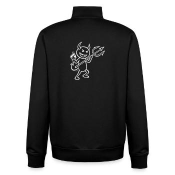 Teuflischer Flammen - Teufel mit Flammen - Unisex Organic Zip Sweatshirt von Stanley/Stella - Schwarz - Hinten - AI Model Male 185 light (185cm)