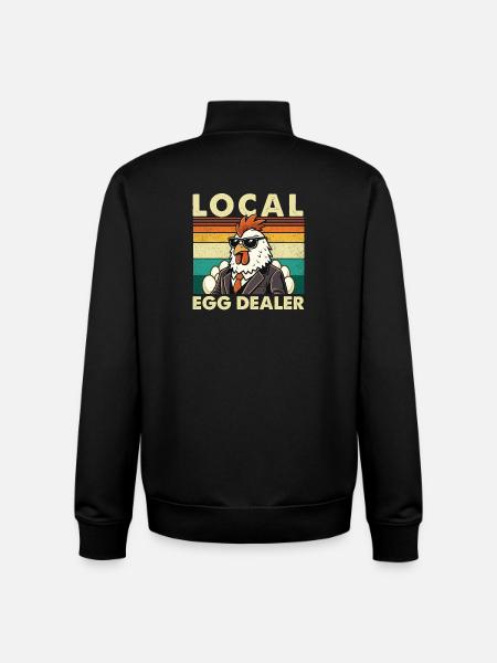 Lokaler Eierhändler Hähnchen-Oster-Bauernspaß - Unisex Organic Zip Sweatshirt von Stanley/Stella - Schwarz