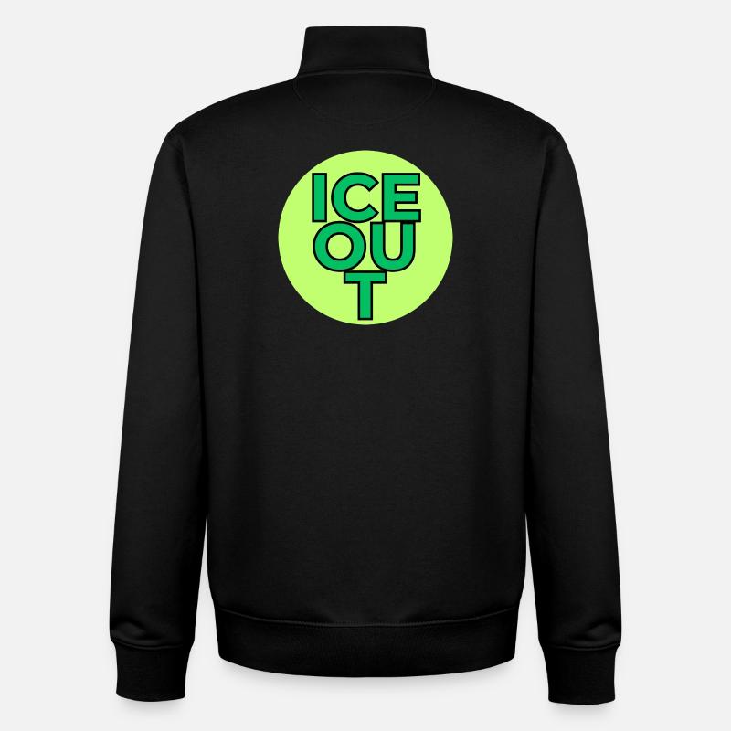 I C E out! - Unisex Organic Zip Sweatshirt by Stanley/Stella - black