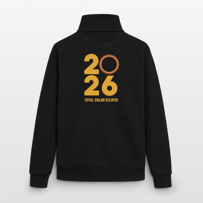 2026 Total Solar Eclipse Path Retro Unisex Organic Zip Sweatshirt von Stanley/Stella