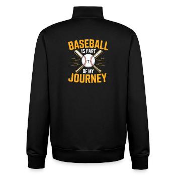 Christlicher Baseballspieler Bibelglaube Jesus Christus - Unisex Organic Zip Sweatshirt von Stanley/Stella - Schwarz - Hinten - AI Model Male 185 light (185cm)
