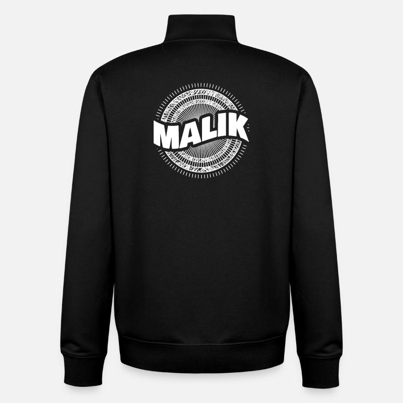 Malik als Name - Unisex Organic Zip Sweatshirt von Stanley/Stella - Schwarz