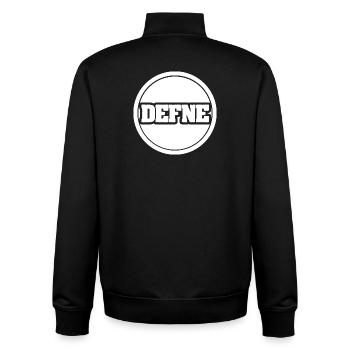 Defne als Legendaer - Unisex Organic Zip Sweatshirt von Stanley/Stella - Schwarz - Hinten - AI Model Male 185 light (185cm)
