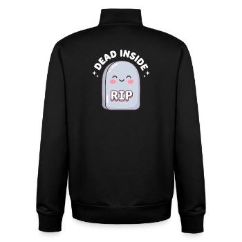 Niedliches RIP Grabstein-Design - Unisex Organic Zip Sweatshirt von Stanley/Stella - Schwarz - Hinten - AI Model Male 185 light (185cm)