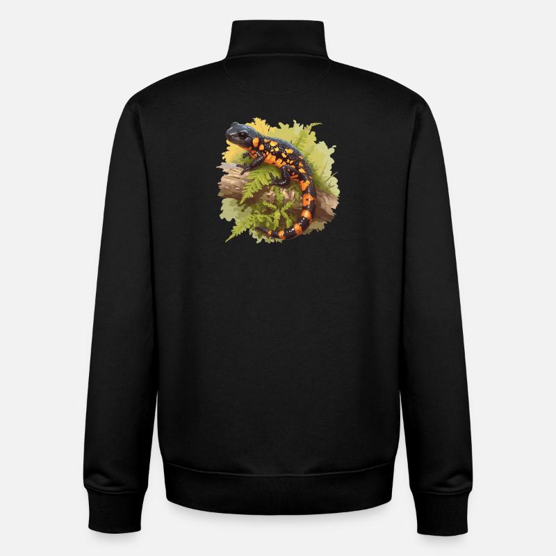 Salamandre de feu Salamandre - Sweat zippé unisexe en coton bio Stanley/Stella - noir