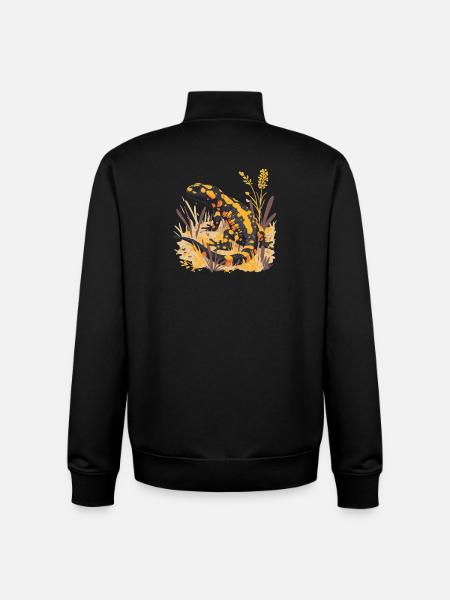 Fire Salamander Salamander - Unisex Organic Zip Sweatshirt by Stanley/Stella - black