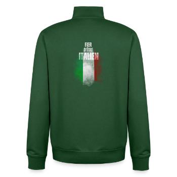 I am proud to be Italian - Unisex Organic Zip Sweatshirt by Stanley/Stella - bottle green - Back - AI Model Male 185 dark (185cm)