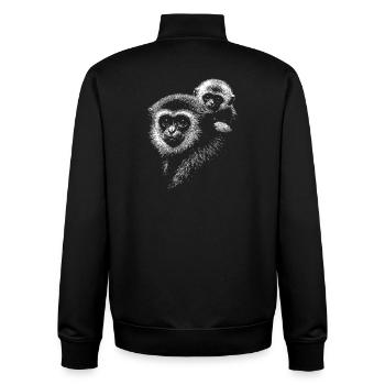 Gibon  - Unisex Organic Zip Sweatshirt von Stanley/Stella - Schwarz - Hinten - AI Model Male 185 light (185cm)