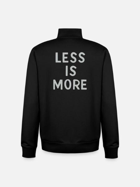 Less is More - Unisex Organic Zip Sweatshirt by Stanley/Stella - black