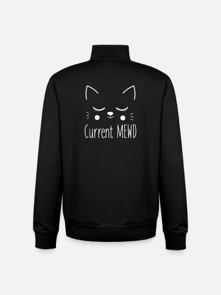 Current Mood Cute Cat Lover - Unisex Organic Zip Sweatshirt by Stanley/Stella - black