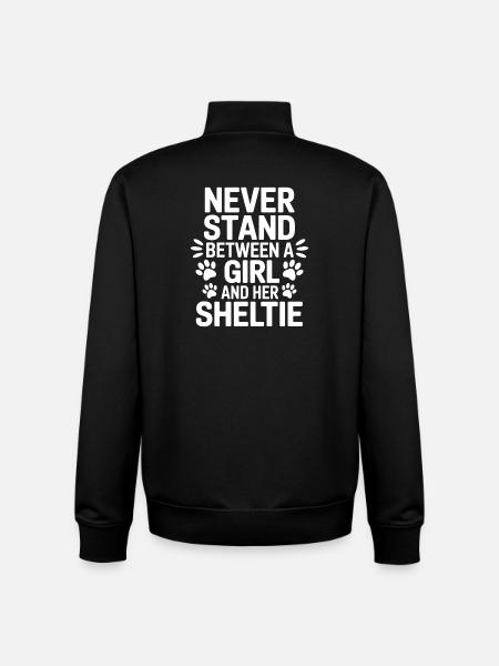 Shetland Sheepdog Sayings Funny Sheltie Gift - Unisex Organic Zip Sweatshirt by Stanley/Stella - black