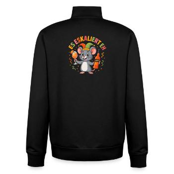 Karneval Maus Es Eskaliert Eh Party Fastnacht  - Unisex Organic Zip Sweatshirt von Stanley/Stella - Schwarz - Hinten - AI Model Male 185 light (185cm)