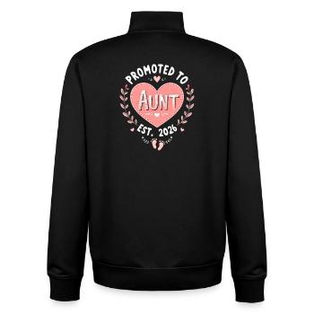 Tante 2026 Tante 2026 Befördert zu Tante 2026 - Unisex Organic Zip Sweatshirt von Stanley/Stella - Schwarz - Hinten - AI Model Male 185 light (185cm)
