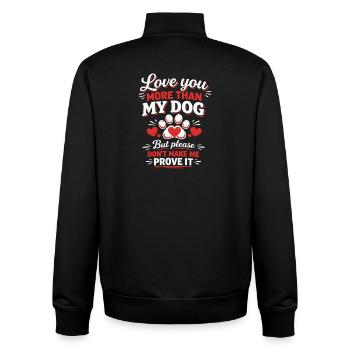 Drôle de propriétaire de chien Chiot animal d’amour Humour - Sweat zippé unisexe en coton bio Stanley/Stella - noir - Dos - AI Model Male 185 light (185cm)
