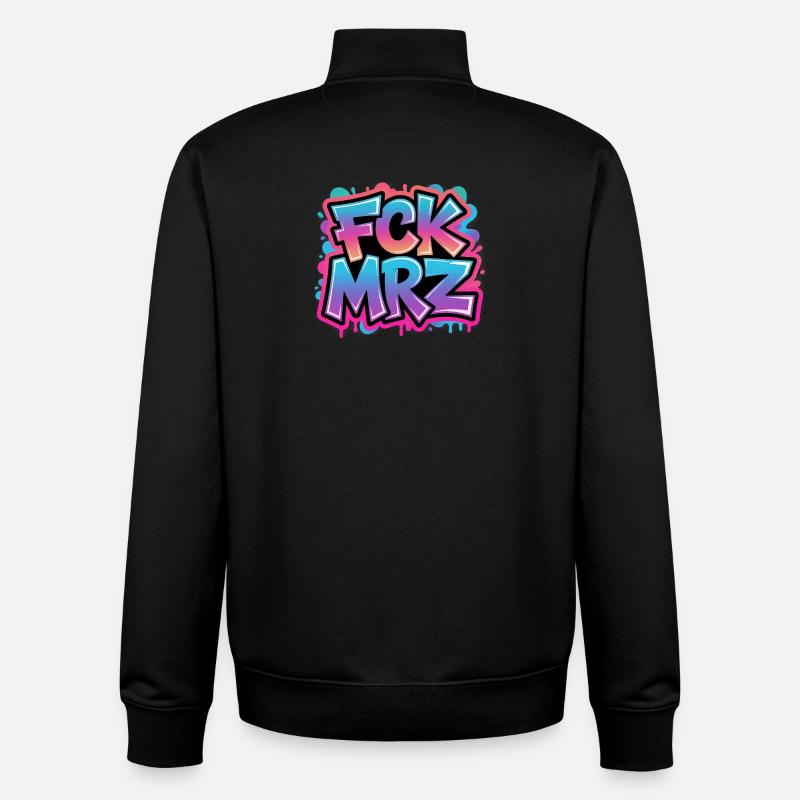 FCK MAR - Anti CDU Meme - Unisex Organic Zip Sweatshirt by Stanley/Stella - black