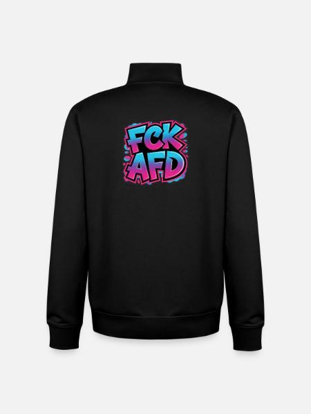 FCK AFD - Antifa Tee - Unisex Organic Zip Sweatshirt von Stanley/Stella - Schwarz