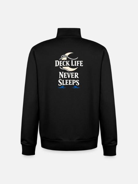 Seemannschaftsgeschenk Für Deckhand Ocean Work - Unisex Organic Zip Sweatshirt von Stanley/Stella - Schwarz
